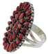Southwest Red Oyster Shell Ring Size 7-3/4 EX43737