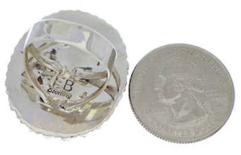 Southwest Red Oyster Shell Ring Size 7-3/4 EX43737