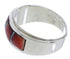 Red Oyster Shell And Opal Inlay Ring Size 6-3/4 EX43742