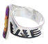 Multicolor Southwest Sterling Silver Ring Size 7-1/2 EX56676