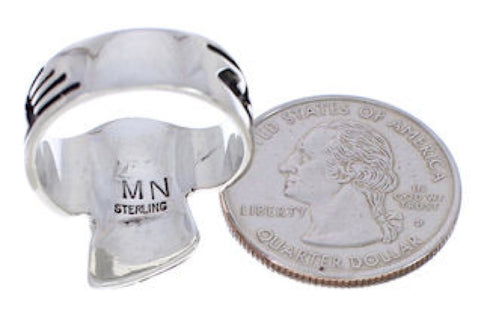 Multicolor Sterling Silver Southwestern Ring Size 6-1/2 EX56677