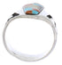 Sterling Silver And Multicolor Inlay Ring Size 7-1/2 EX56702