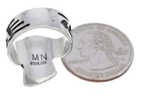 Southwest Sterling Silver Multicolor Ring Size 7 EX61091