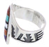 Sterling Silver Southwestern Multicolor Ring Size 6-1/4 EX61096