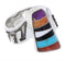 Multicolor Inlay Southwest Silver Ring Size 7-1/2 EX61136