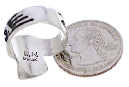 Multicolor Southwest Sterling Silver Ring Size 7-1/4 EX61138