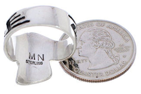 Multicolor Sterling Silver Southwest Ring Size 7-1/2 EX61160