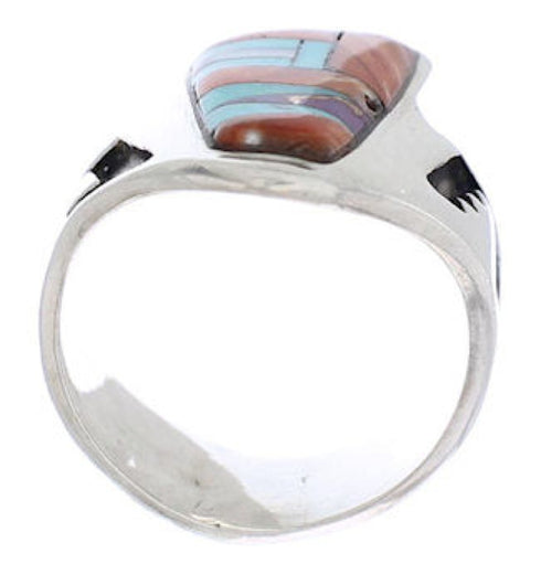 Multicolor Southwest Sterling Silver Ring Size 5-1/2 EX61174