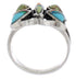 Southwest Multicolor Butterfly Silver Ring Size 6 EX61242