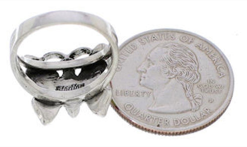 Multicolor Inlay Butterfly Sterling Silver Ring Size 5-3/4 EX61250