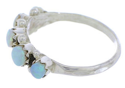 Authentic Sterling Silver Zuni Opal Ring Size 8-1/2 RX113369