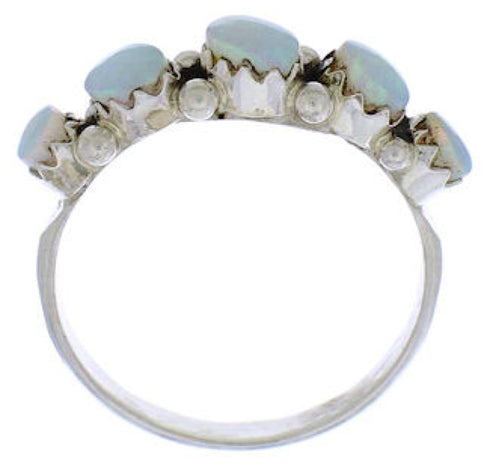 Authentic Sterling Silver Zuni Opal Ring Size 8-1/2 RX113369