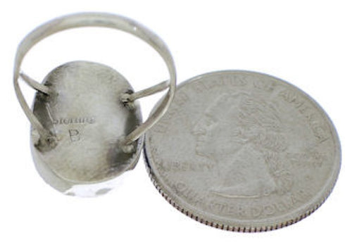 Denim Lapis Authentic Sterling Silver Navajo Ring Size 5-3/4 AX58120