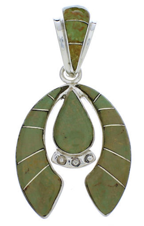 Turquoise Sterling Silver Southwest Naja Pendant PX23865
