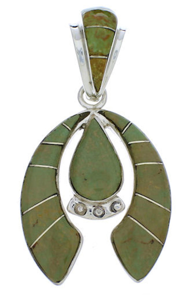 Turquoise Sterling Silver Southwest Naja Pendant PX23865