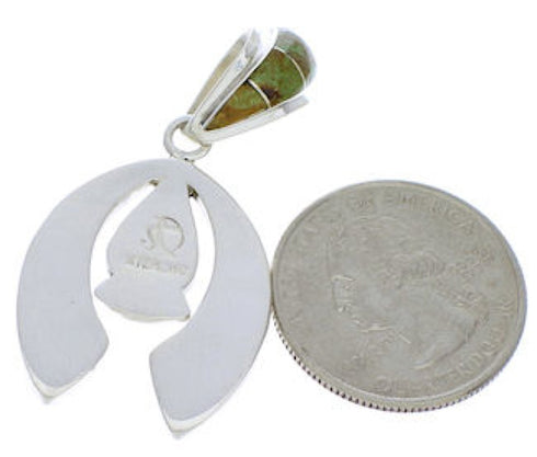 Turquoise Sterling Silver Southwest Naja Pendant PX23865