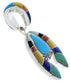 Sterling Silver Turquoise Multicolor Naja Pendant PX23878