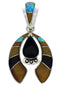Sterling Silver Multicolor Naja Pendant PX23881