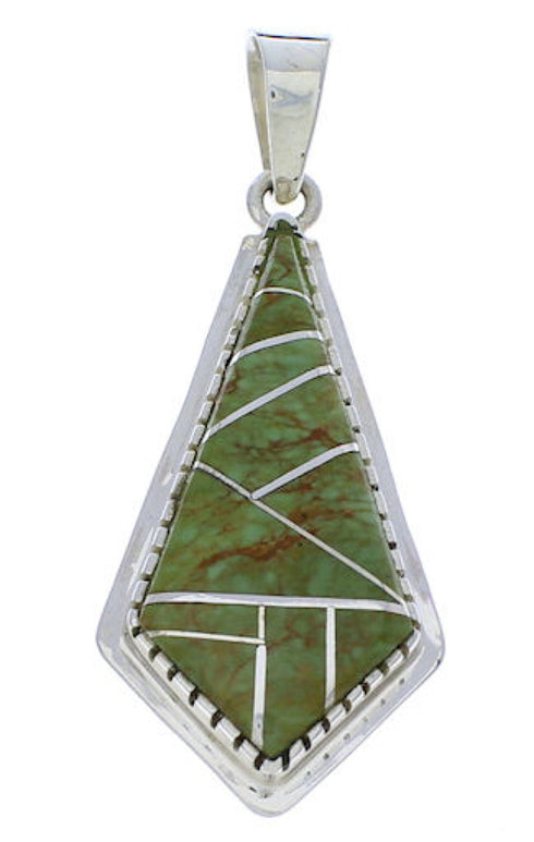 Turquoise and Silver Slide Pendant PX23911