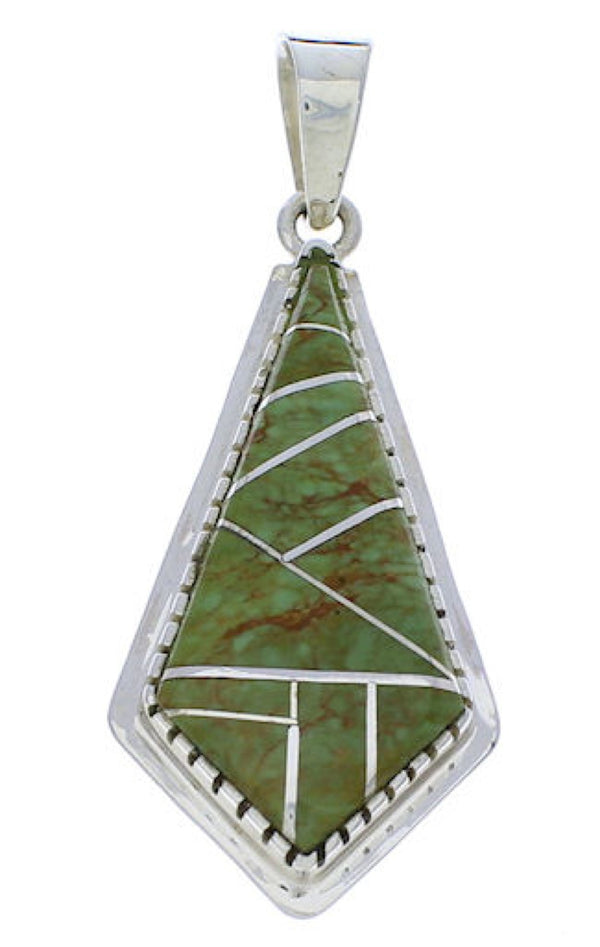 Turquoise and Silver Slide Pendant PX23911