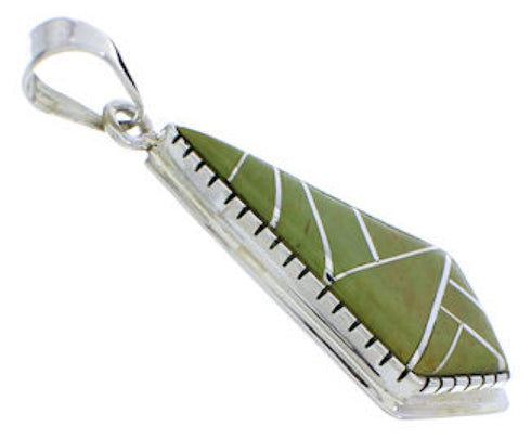 Turquoise Silver Slide Pendant PX23914