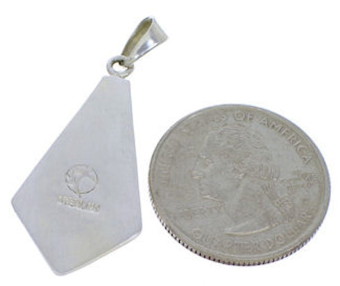 Turquoise Silver Slide Pendant PX23914