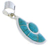 Turquoise Sterling Silver Slide Jewelry Pendant PX23927