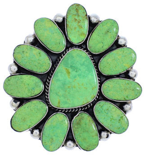 Turquoise Southwestern Large Statement Ring Size 6-1/2 YX35475