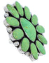 Genuine Silver Turquoise Large Statement Ring Size 6-3/4 YX35479