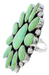 Genuine Silver Turquoise Large Statement Ring Size 6-3/4 YX35479