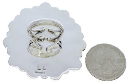 Turquoise Southwestern Large Statement Ring Size 6-1/2 YX35475