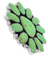 Large Statement Sterling Silver Turquoise Ring Size 6-3/4 YX35593