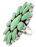 Large Statement Sterling Silver Turquoise Ring Size 6-3/4 YX35593