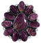 Large Statement Purple Oyster Shell Silver Ring Size 8-1/2 YX36012