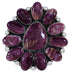 Large Statement Purple Oyster Shell Silver Ring Size 8-1/2 YX36012