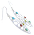 Southwest Multicolor Sterling Silver Hook Earrings Jewelry JX22915