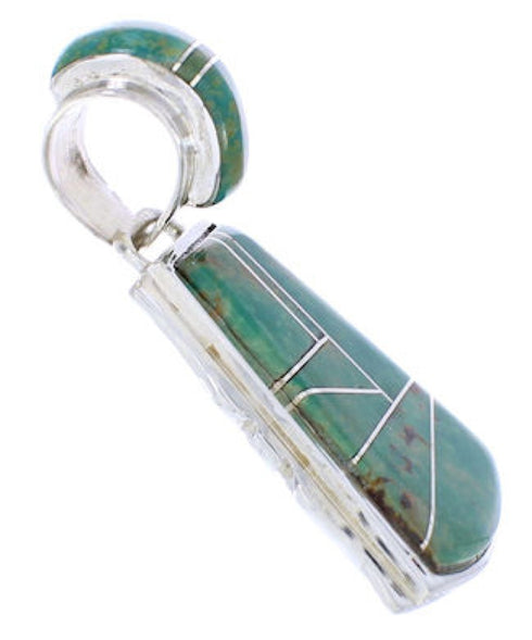 Turquoise Southwest Sterling Silver Pendant Jewelry EX29725