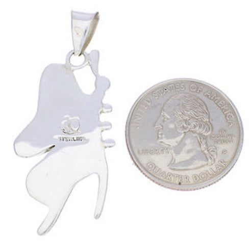 Multicolor Southwest Sterling Silver Butterfly Pendant EX29751