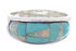 Turquoise Opal Inlay Sterling Silver Southwest Ring Size 5-3/4 CX50055