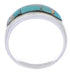 Turquoise Opal Inlay Sterling Silver Southwest Ring Size 5-3/4 CX50055