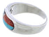 Southwest Multicolor Inlay Sterling Silver Ring Size 5-3/4 CX50065