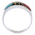Multicolor Inlay Sterling Silver Southwest Ring Size 6-3/4 CX50069