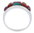 Authentic Sterling Silver Multicolor Inlay Ring Size 8-1/2 CX50095