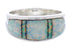 Opal Inlay Southwest Genuine Sterling Silver Ring Size 5-3/4 CX50097