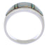 Opal Inlay Southwest Genuine Sterling Silver Ring Size 5-3/4 CX50097
