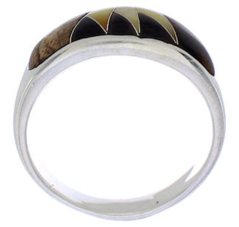 Multicolor Sterling Silver Southwestern Ring Size 5-3/4 CX50111