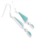 Turquoise Inlay Sterling Silver Hook Dangle Earrings FX31314