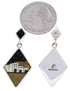 Multicolor Inlay Native American Pueblo Design Earrings FX31338