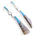 Multicolor Native American Village Design Silver Earrings FX31345