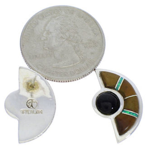 Multicolor Silver Post Earrings Jewelry PX24223